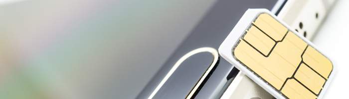 SIM-Karte am Telefon